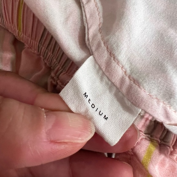 THE SLEEP CODE Striped Pastel Orange Pink Pajama Pants Sz M - Picture 6 of 6